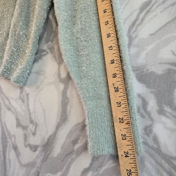 Old Navy Sparkly Mint Green Pullover Sweater Women's Size M - Picture 10 of 10